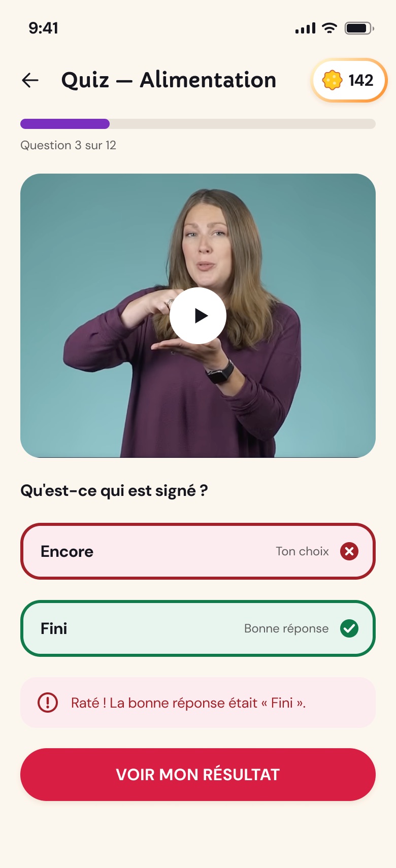 The Les Bambinets app screens: launch, onboarding, home, glossary, quiz, FAQ and profile