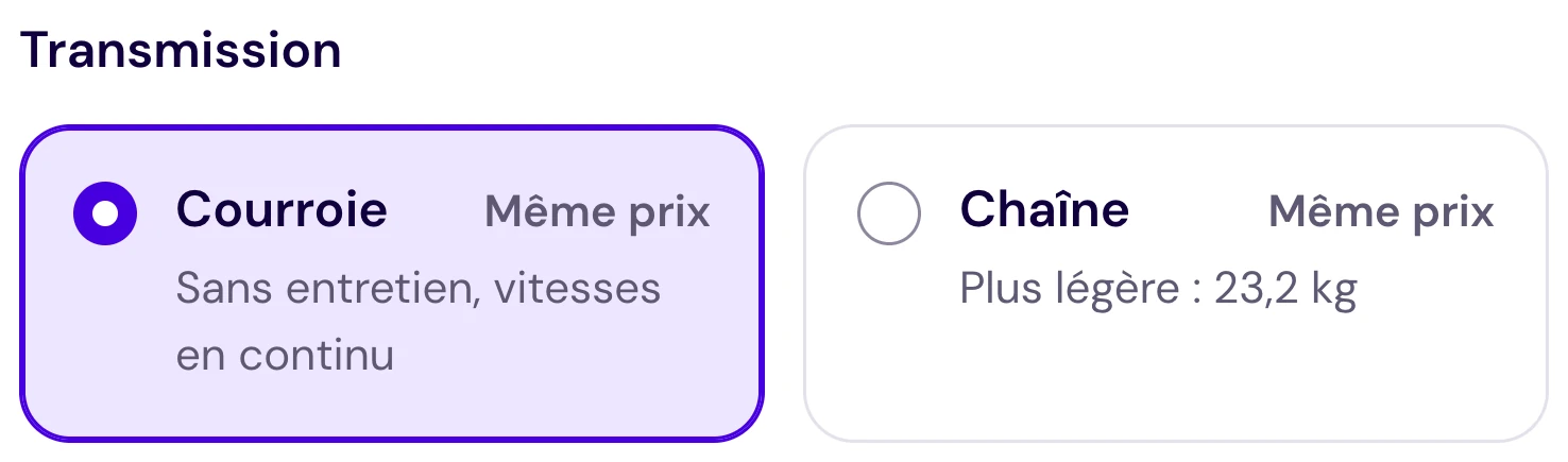 The choice of transmission, at the same price